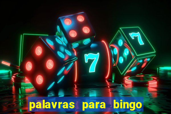 palavras para bingo de cha de lingerie